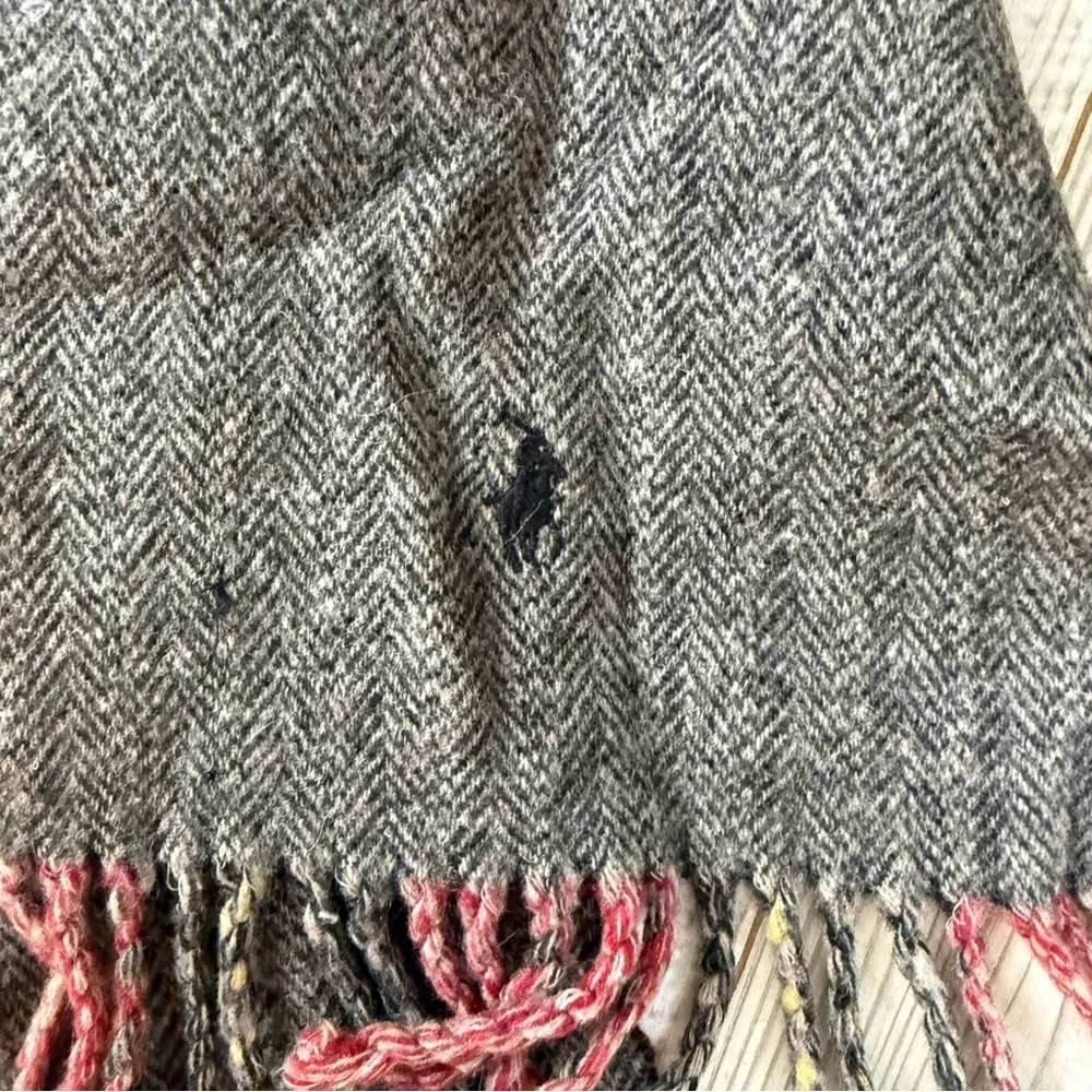 VTG Preppy Vintage 90s Ralph Lauren Polo Reversible Double Face Wool Plaid Scarf